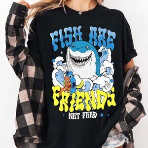 Dsney Finding Nemo Fish Are Friends Not Food Shirt, Funny Bruce Shark Dory Shirt